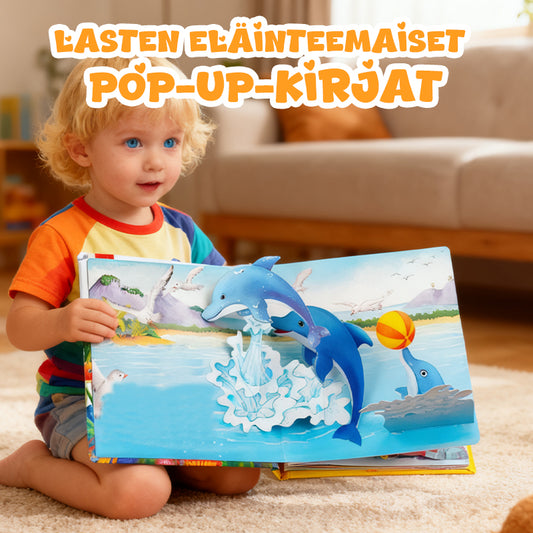 Lasten eläinaiheinen pop-up -kirja