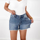 🥇😍LAST DAY SALE 50% OFF⏳High Rise Frayed Hem Cut Off Jean Shorts👖