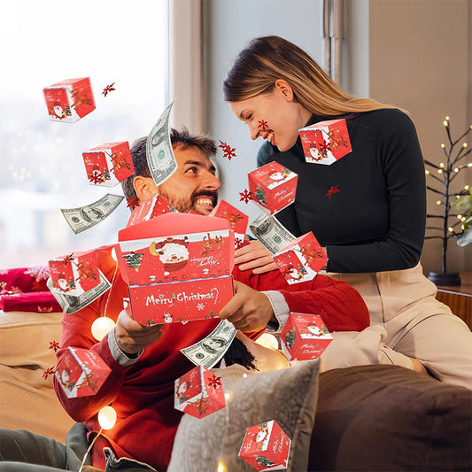 🎅Joulualennusmyynnit - 50% ALE🎄Räjähtävä yllätyslahjarasia rahalle