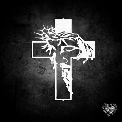✝️Jesus Cross Metal Sign Christ -seinän koristelu✝️